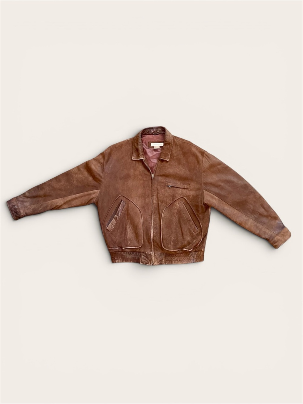 Vintage 80’s Banana Republic Leather Aviator/Bomber Jacket - Men's